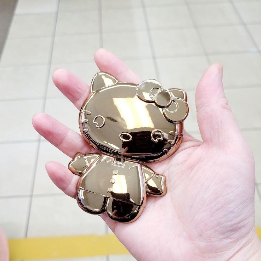 Brand New Sanrio Hello Kitty Gold Cell Phone Case Mirror & Stand